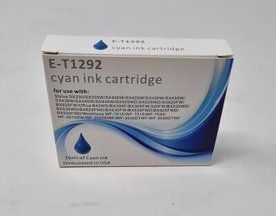 Compatible Epson T1292 Cyan Ink (E-T1292)