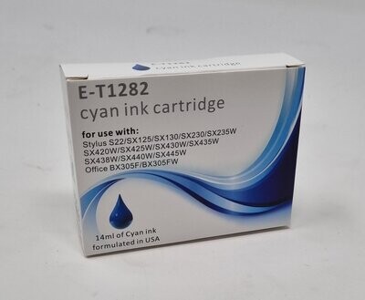 Compatible Epson T1282 Cyan Ink Cartridge E-T1282