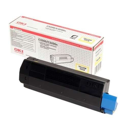 Genuine OKI C3200/C3200n Yellow Standard capacity Toner (43034805)