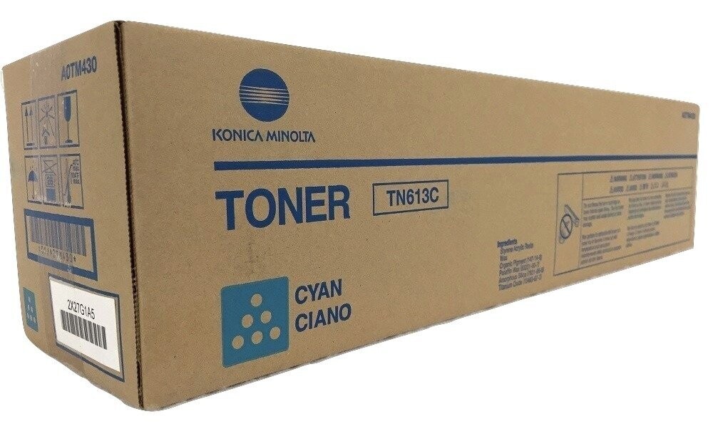 Genuine Konica Minolta TN613C Toner Cartridge Cyan  (A0TM450)