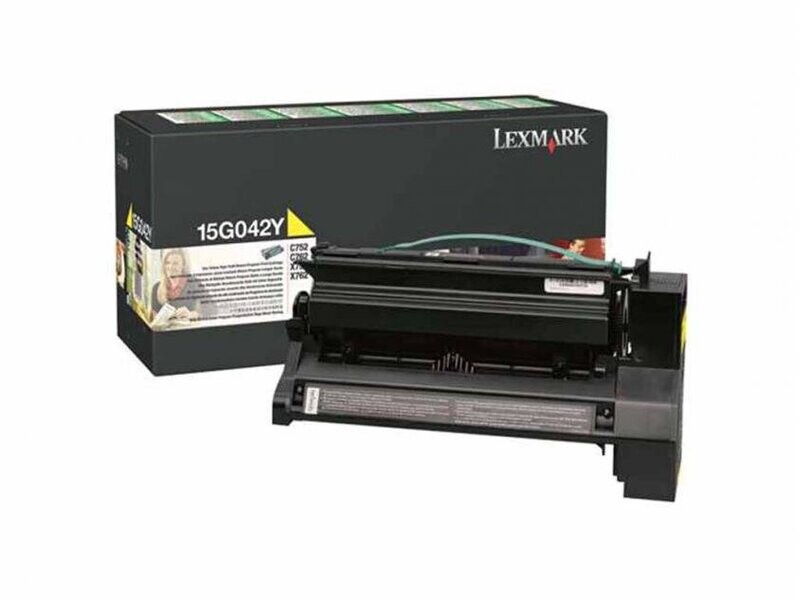 Genuine Lexmark 15G042Y Yellow Toner Cartridge
