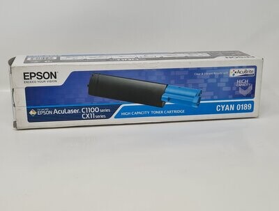 Genuine Epson Aculaser C1100/CX11 High Capacity Toner Cartridge Cyan 0189 (C13S050189)