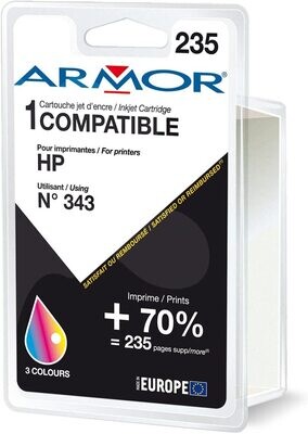 Compatible Armor HP 343 Tri Color Ink Cartridge