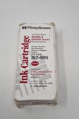 Genuine Pitney Bowes 767-8RN (DT84021) Red Cartridge