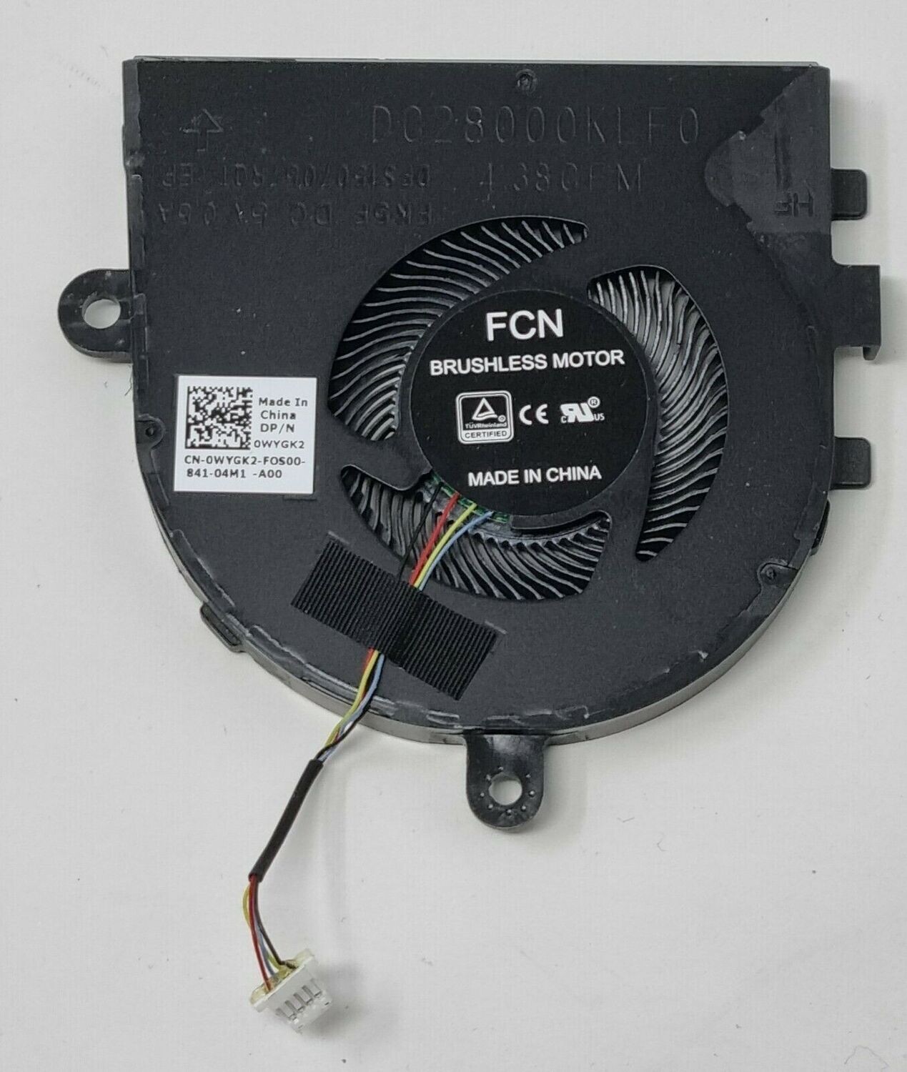 Used Dell Latitude 3490 Heatsink Fan DP/N 0WYGK2