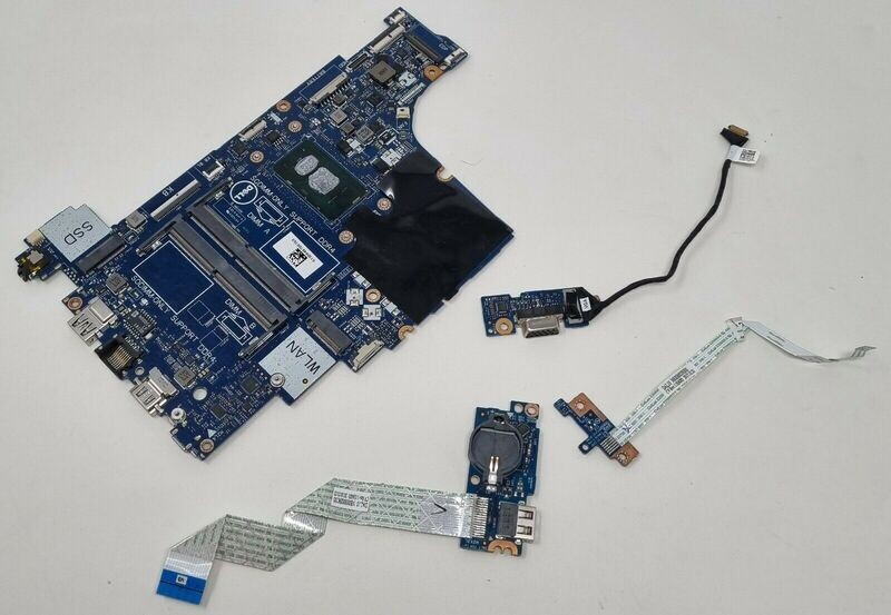 Used Dell Latitude 3490 Motherboard, VGA Board, IO Board and power button board