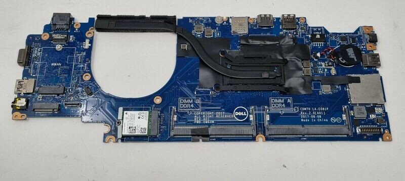 Used Dell Latitude 5480 i5 Motherboard 0RH40R Heatsink No fan