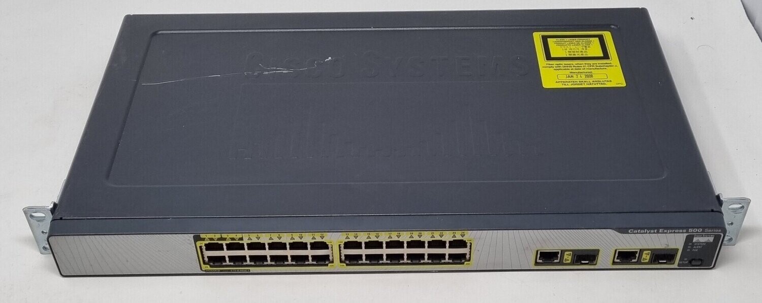 Used Cisco Catalyst Express 500 Series WS-CE500-24LC V02 Serer mount included