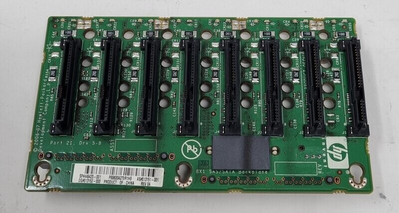 Used HP Proliant DL580 G5 8 Port SAS Hard Drive Backplane 449420-001