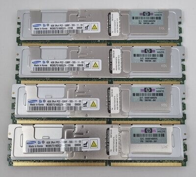 Used 4 x Samsung M395T5160QZ4-CE66 4GB 2Rx4 PC2-5300F-555-11-E0 RAM Memory