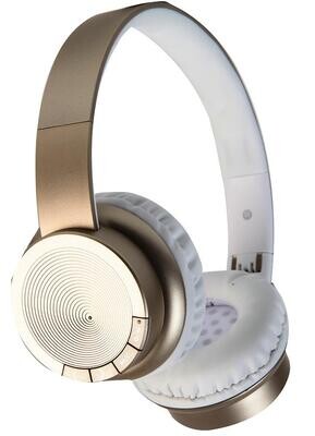 Bluetooth Wireless Stereo Headphones, Gold / White - PSG3064