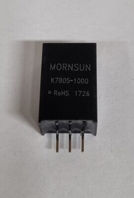 MORNSUN K7805-1000 DC/DC Converter, -Ve O/P Support, ITE, 1 Output, 5 W, 5 V, 1 A,