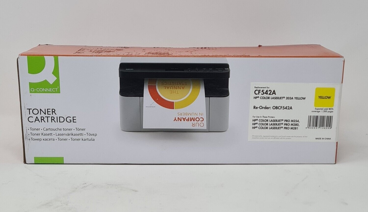 Compatible HP 203A Yellow Toner Cartridge - (CF542A)