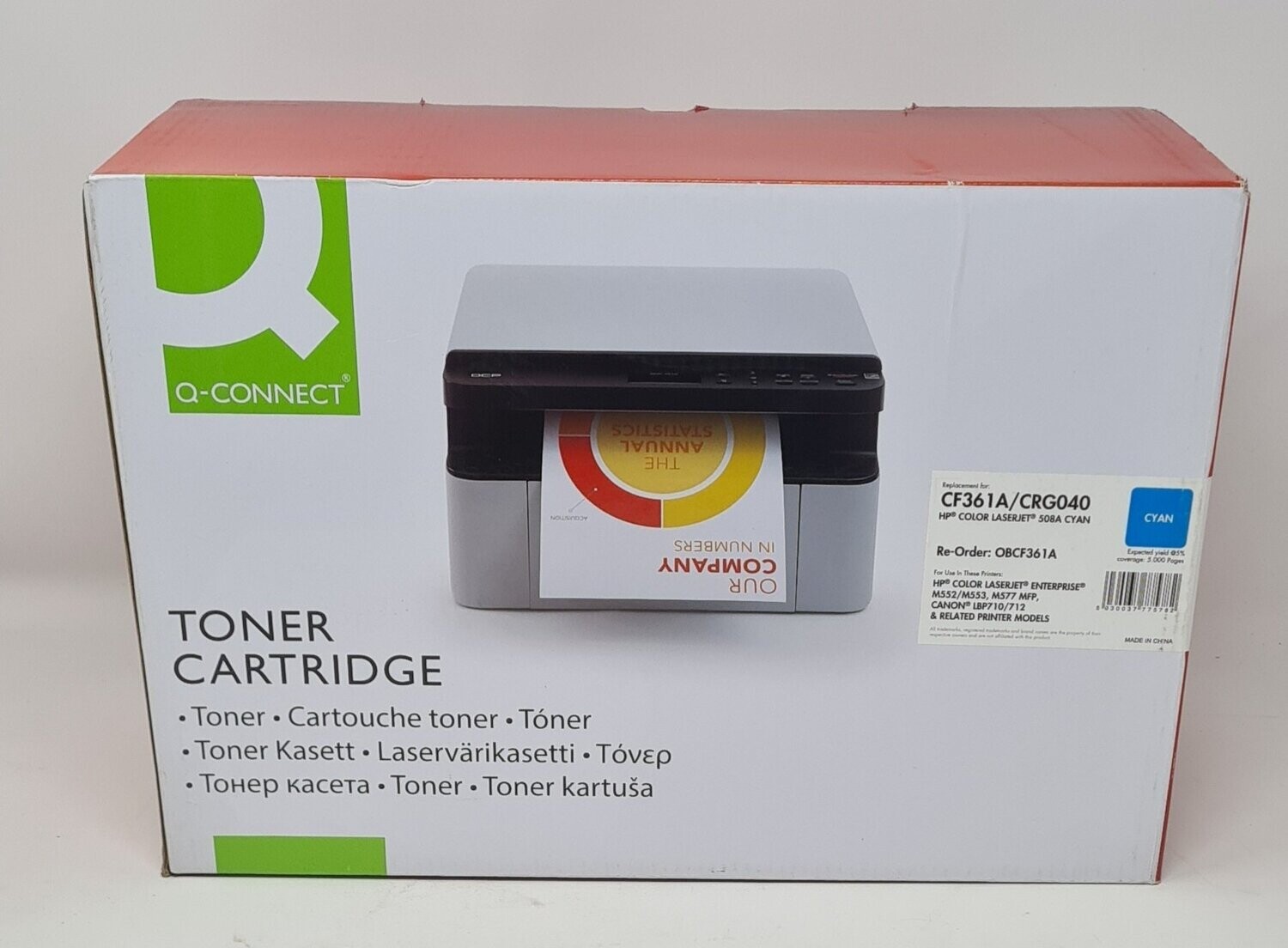 Compatible HP 508A Cyan Toner Cartridge - (CF361A)