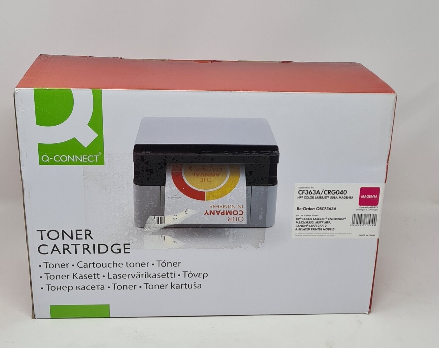 Compatible HP 508A Magenta Toner Cartridge - (CF363A)