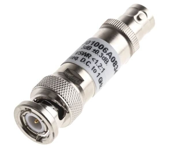 RS Straight BNC Attenuator 3dB 50 Ohm (404-862)