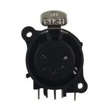 Neutrik NC5FAH XLR Connector, 5 Contacts, Socket, PCB Mount, Gold Plated Contacts, Plastic Body, A