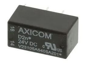 AXICOM 1393793-9 Signal Relay, 24 VDC, DPDT, 3 A, D2n/V23105, Through Hole, Non Latching