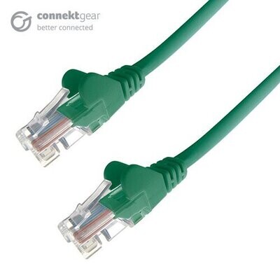 Connekt Gear 2m RJ45 CAT6 UTP Stranded Flush Moulded LS0H Network Cable - 24AWG - Green 31-0020GN