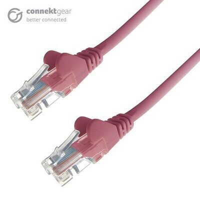 Connektgear 0.5m RJ45 CAT6 UTP Stranded Flush Moulded LS0H Network Cable - 24AWG - Pink 31-0005PN