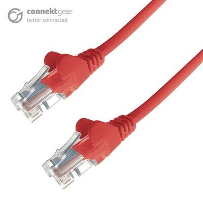 Connekt Gear 1m RJ45 CAT6 UTP Stranded Flush Moulded LS0H Network Cable - 24AWG - Red 31-0010R