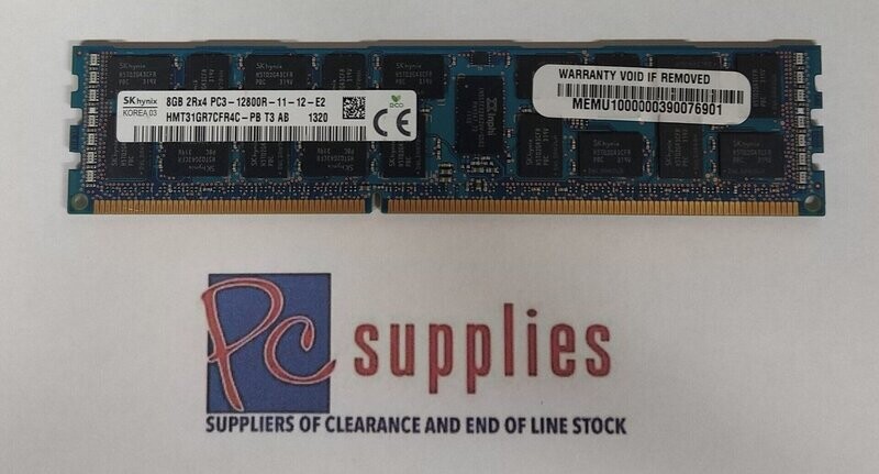 Used SK Hynix 8GB 2Rx4 PC3-12800R-11-12-E2 Memory (HMT31GR7CFR4C)