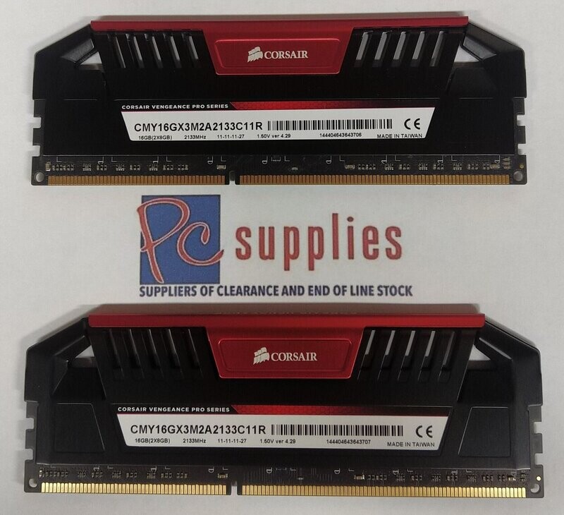 Used Corsair Vengeance Pro 16GB(2X8GB) 2133MHz 11-11-11-27 Memory(CMY16GX2M2A2133C11R)