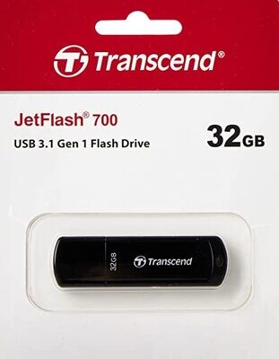 Transcend Jetflash 700 32GB USB 3.2 Gen 1/3.1 Gen 1 USB Flash Drives