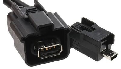 Molex USB 2.0 Cable, Female USB A to Male Mini USB B Cable, 500mm (723-4780)