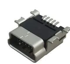 Molex 54819-0572 USB Connector, Mini USB Type B, USB 2.0, Receptacle, 5 Ways, Surface Mount, Right Angle