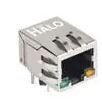 Halo HFJ11-2450E-L12RL Modular Connectors / Ethernet Connectors 10/100 1x1 Tab Down RJ45 w/mag G/Y LED