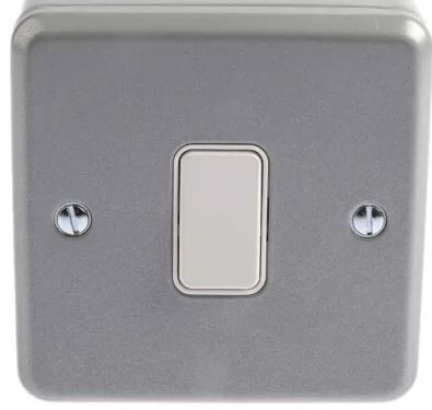 MK Electric Metal Clad Switch, 2 Way, 1 Gang, K53 (FRONT ONLY)