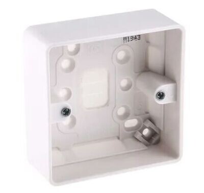 MK Electric Logic Plus White Gloss Back Box, BS, IP20, 1 Gangs, 87 x 87 x 30mm K2140 WHI