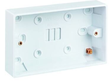 Wickes 2 Gang Pattress Box - White 25mm 710033