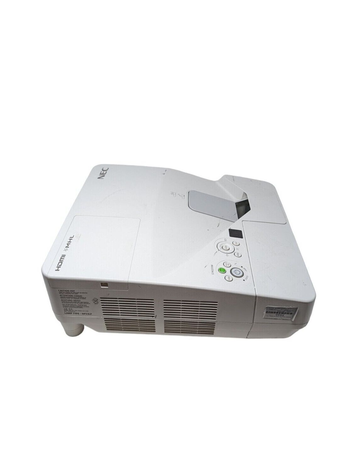 NEC NP-UM351W Ultra Short Throw Projector 1279 Lamp Hours