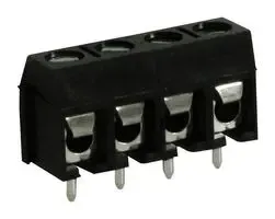CAMDENBOSS CTB5202/4 Standard Terminal Block, Wire to Board, CTB5202, 4 Contacts, 5 mm, Terminal Block, PCB, PCB Mount