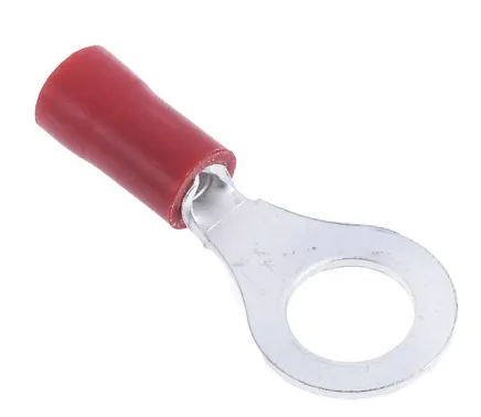 RS PRO Insulated Ring Terminal, M6 Stud Size, 0.5mm² to 1.5mm² Wire Size, Red Pack of 100