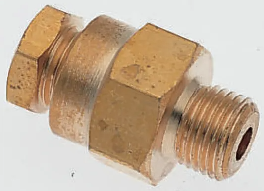 Norgren ENOTS Series Straight Threaded Adaptor, R 1/8 Male to Push In 6 mm, Threaded-to-Tube Connection Style Pack of 5
