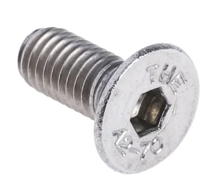 RS PRO Plain Stainless Steel Hex Socket Countersunk Screw, ISO 10642, M5 x 12mm Pack of 50