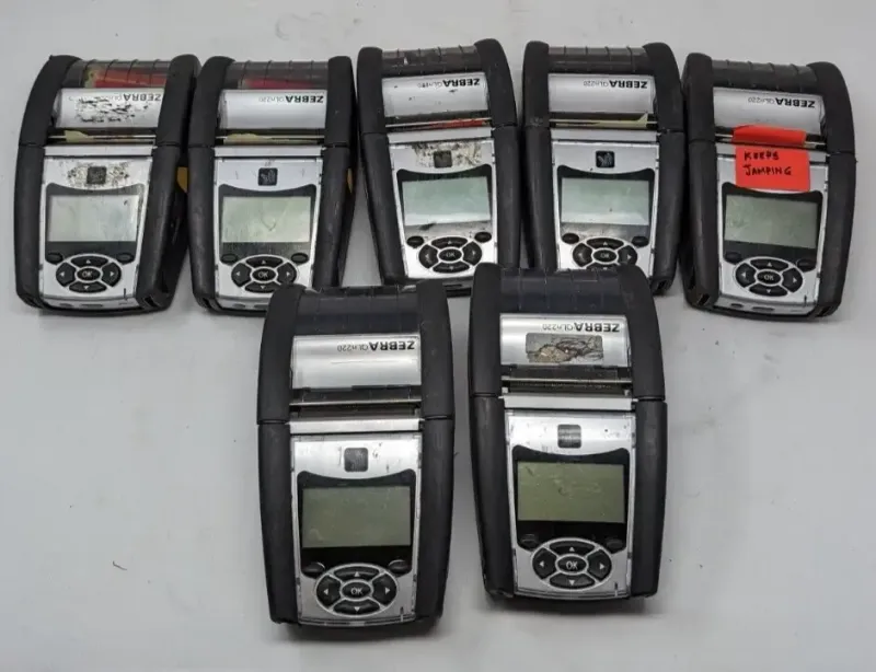 Zebra QLn220 Label Printers x 7 Spares or repairs