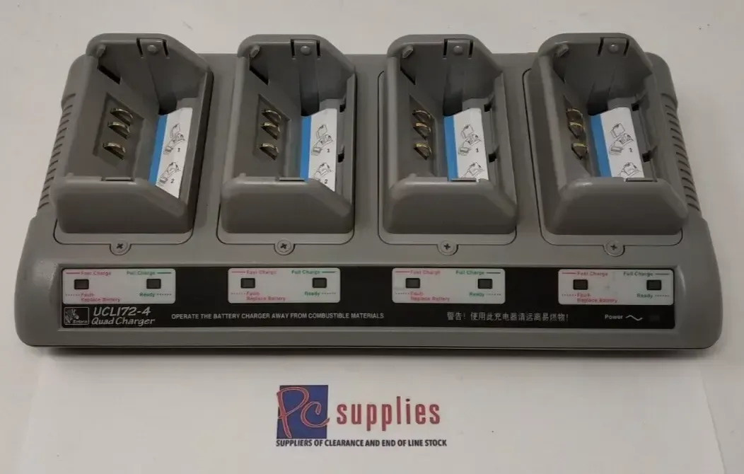 Used Zebra Quad Charger UCL172-4 For QLn220, QLn420 & QLn320