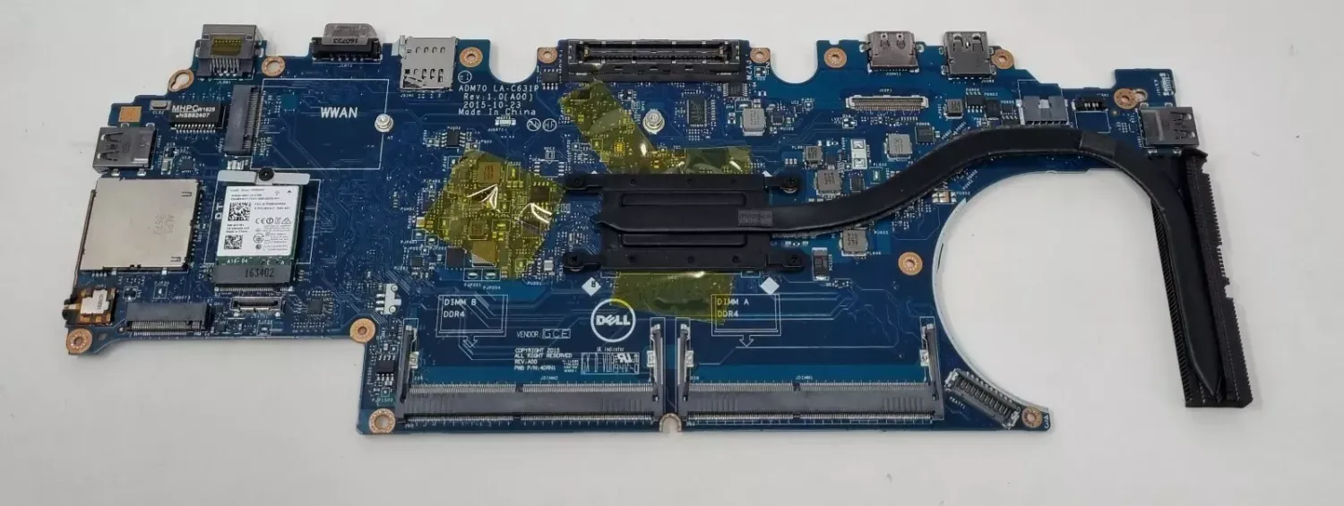 Used Dell Latitude E5470 Motherboard i5 CPU and heatsink CN-0C0NC4