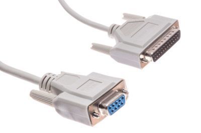 Shielded Serial Cable DB9F to DB25M 30CM Patch Cable