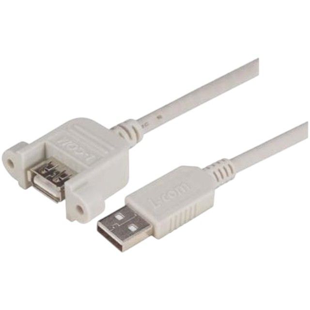 L-Com UPMAA-3M CA USB-A PNL/USB-AM 3 MTR