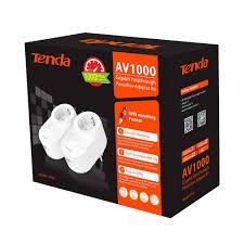 Tenda AV1000 Gigabit Passthrough Powerline Adapter Kit