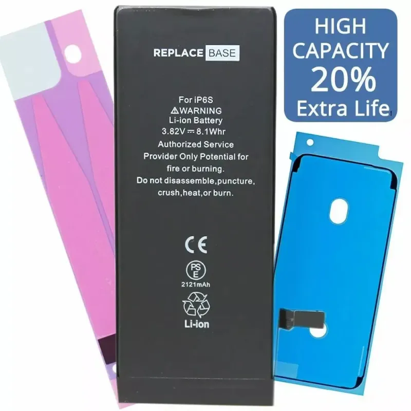 iPhone 6s Battery replacement by Replace Base 3.82V - 8.1Whr 2121mah
