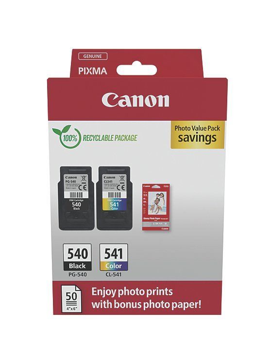 Canon Ink Cartridges PG-540 CL-541 Colour and Black