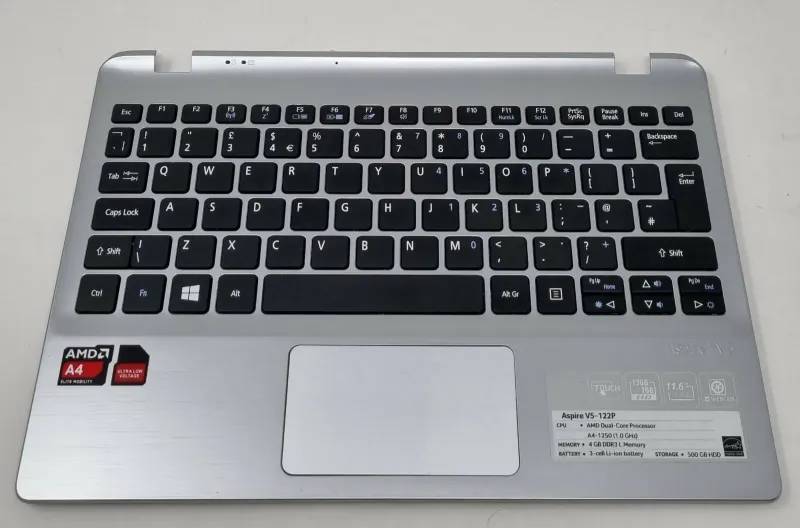 Used Acer Aspire V5-122P MS2377 Top chassis/Palm rest, Keyboard, speakers