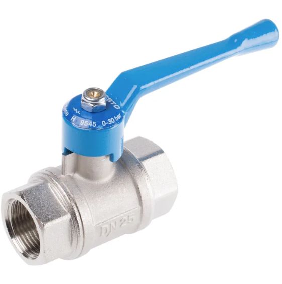 Festo Brass 2 Way, Ball Valve, Threaded, G 1in, 25mm, -0.95 -30bar Pressure