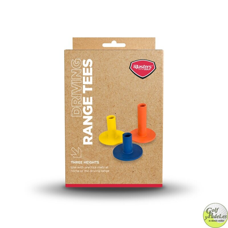 MASTER  - Pack de tees de campo de prácticas de 3 alturas - Le permitirá jugar en cualquier tipo de clima - Muy resistentes